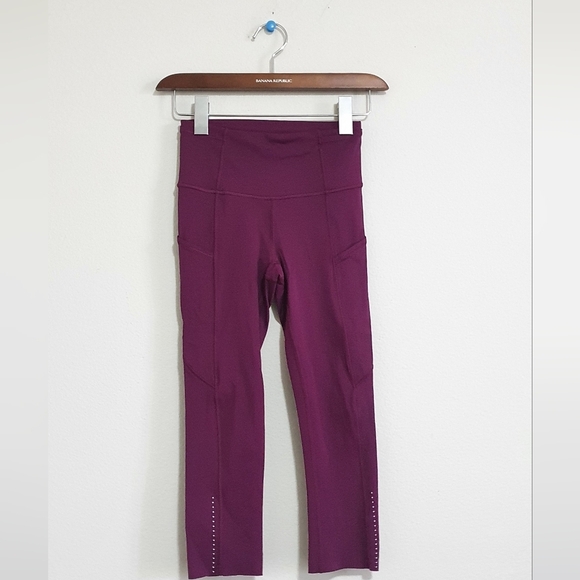 Lululemon Fast & Free Crop II Nulux 19" in Dark Adobe SZ 2 - Picture 7 of 12